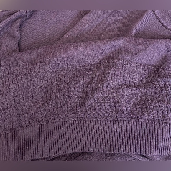 Cabi Women's Purple Sweater, Open Scarf-Hem, Crossing Detail on Back; Size M - Picture 6 of 12